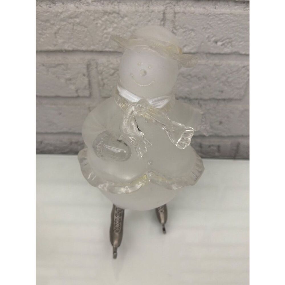 Midwest Frosted Ice-Skating Winter Snowman